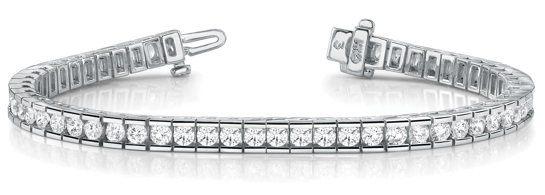 18K White Gold 10.5 ct Diamond Tennis Bracelet