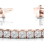14K Rose Gold Diamond Tennis Bracelet