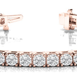 14K Rose Gold Diamond Tennis Bracelet