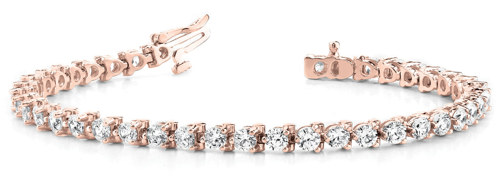 14K Rose Gold 1ctw Round Diamond Tennis Bracelet