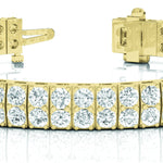 14K Yellow Gold 15ct Multi-Row Diamond Bracelet