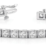 Round Diamond In Line Fashion Bracelet