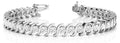 Multi-Diamond Round Link Fashion Bracelet