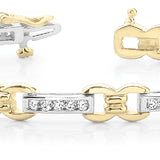 14K Yellow Gold Diamond Tennis Bracelet