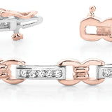 Rose Gold Diamond Tennis Bracelet - 1 CT Total