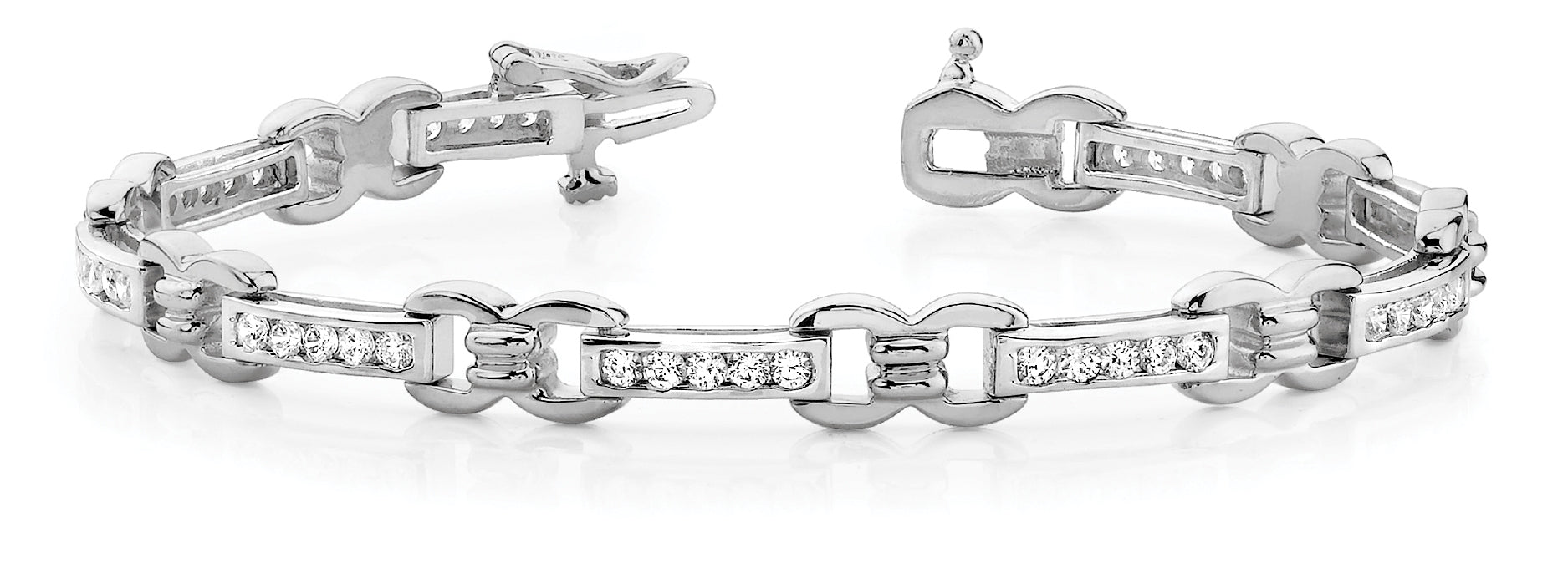 18K White Gold 1 CT Diamond Fashion Bracelet