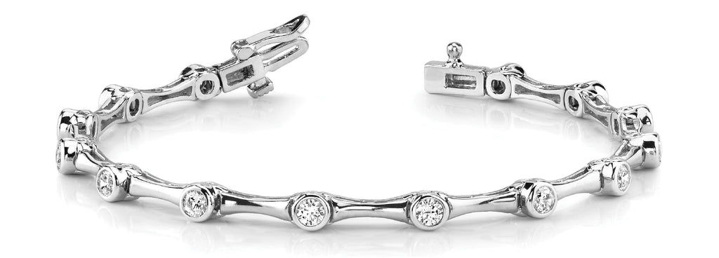 14 Stone Round Diamond Fashion Bracelet