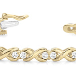 14K Yellow Gold Diamond Fashion Bracelet