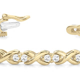 14K Yellow Gold Diamond Fashion Bracelet