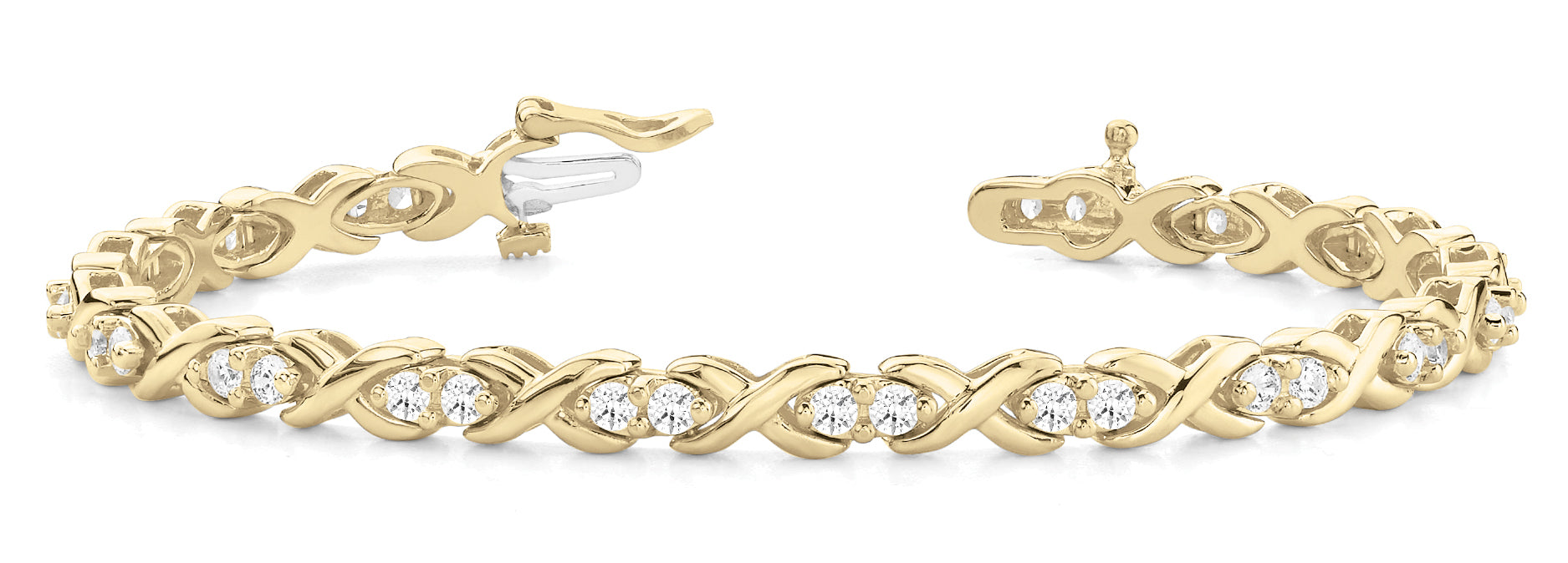 14K Yellow Gold Diamond Fashion Bracelet