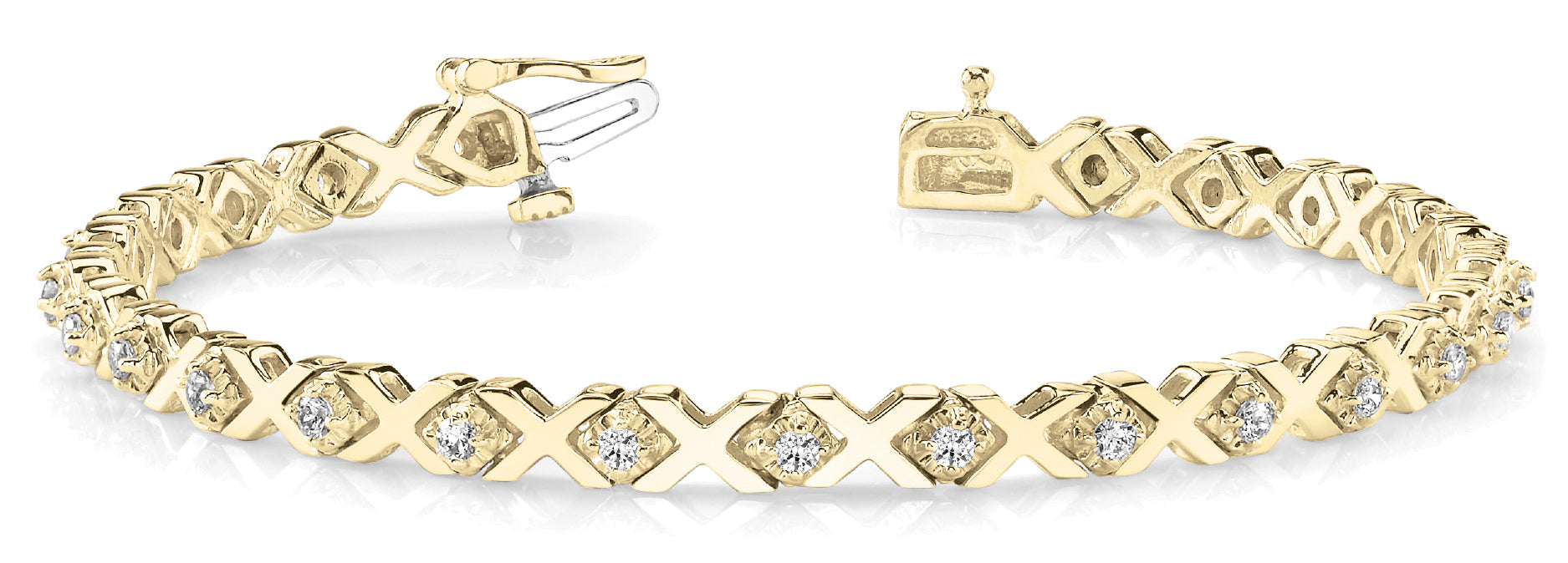 14K Yellow Gold Diamond Fashion Bracelet