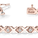 14K Rose Gold Diamond Fashion Bracelet