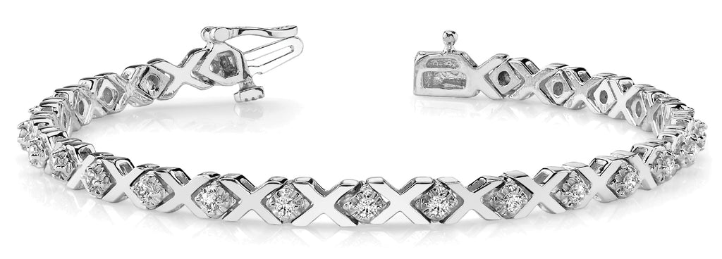 Round Diamond Line Fashion Bracelet