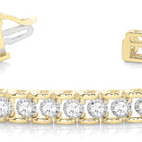 14K Yellow Gold Diamond Tennis Bracelet