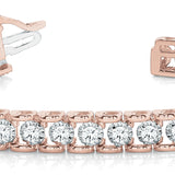 14K Rose Gold Diamond Tennis Bracelet
