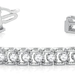 Round Diamond In-Line Tennis Bracelet
