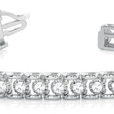 Round Diamond In-Line Tennis Bracelet