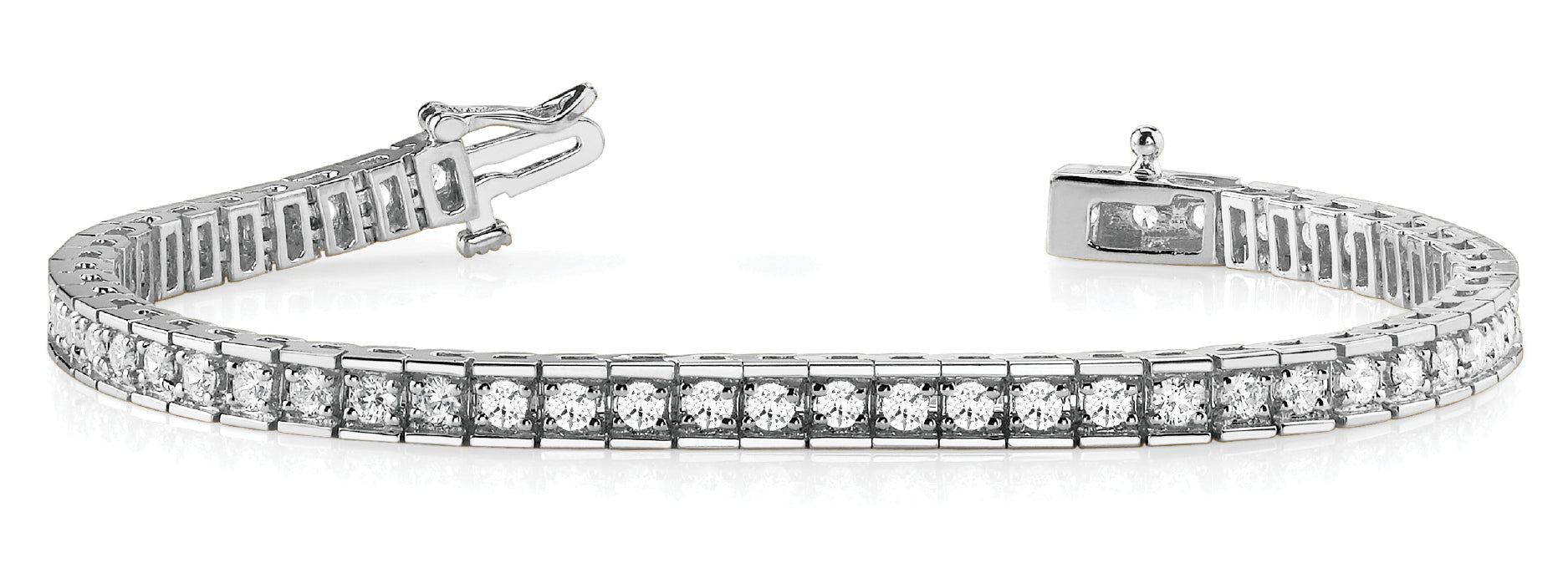 18K White Gold Diamond Tennis Bracelet