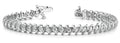 Multi-Diamond Round Link Fashion Bracelet