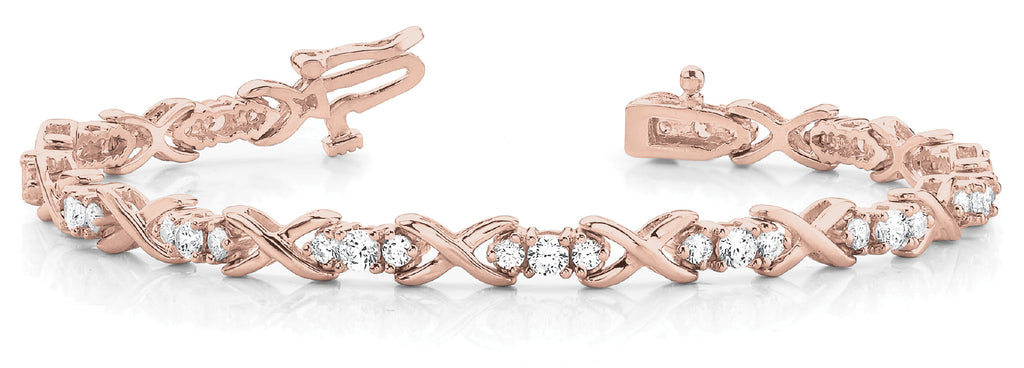 18K Rose Gold 2ct Diamond Fashion Bracelet