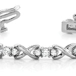 Round Diamond Fashion Line Bracelet