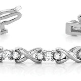 Round Diamond Fashion Line Bracelet