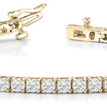 14K Yellow Gold 10.38ctw Diamond Line Bracelet