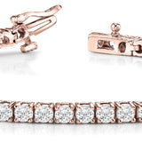 18K Rose Gold Diamond In-Line Fashion Bracelet
