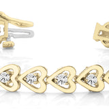 14K Yellow Gold 1/4 ct Diamond Line Bracelet