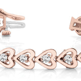14K Rose Gold 1/4 CT Diamond In-Line Bracelet