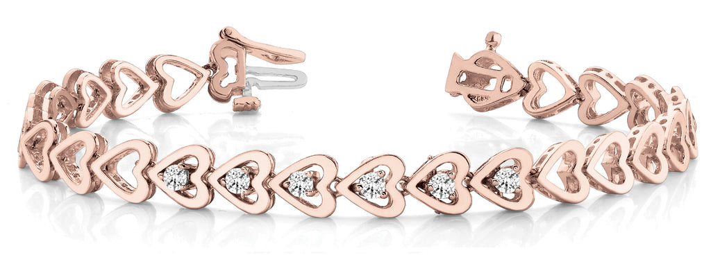 18K Rose Gold Diamond Fashion Bracelet