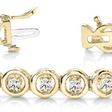 14K Yellow Gold 1/4 CT Diamond Line Bracelet