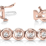 14K Rose Gold 1/4 CT Diamond In-Line Bracelet