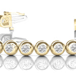 14K Yellow Gold Diamond Line Bracelet
