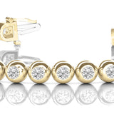 14K Yellow Gold Diamond Line Bracelet