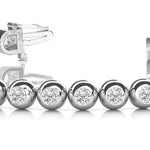 Round Diamond In Line Fashion Bracelet