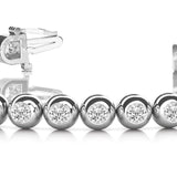 Round Diamond In Line Fashion Bracelet