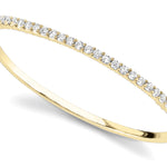 14K Yellow Gold 1ctw Round Diamond Bangle