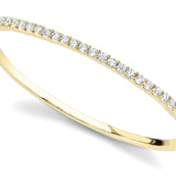 14K Yellow Gold 1ctw Round Diamond Bangle