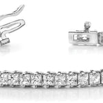 Square Diamond Tennis Line Bracelet
