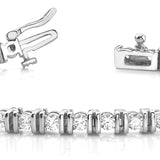 40-Stone Round Diamond Bar Bracelet