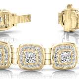 14K Yellow Gold Multi-Diamond Fashion Bracelet