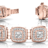 14K Rose Gold Multi-Diamond Fashion Bracelet