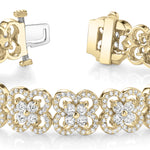 14K Yellow Gold Multi-Diamond Fashion Bracelet