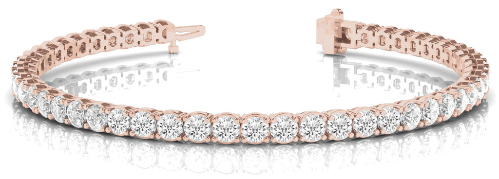 14K Rose Gold Diamond In-Line Tennis Bracelet