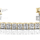 14K Yellow Gold 10.92ctw Square Diamond Bracelet