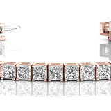 14K Rose Gold Square Diamond Fashion Bracelet