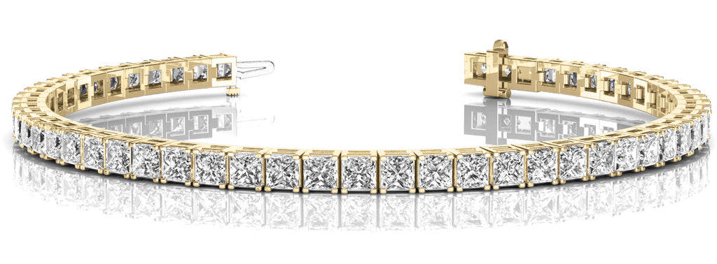 18K Yellow Gold 10.92 CT Diamond In-Line Bracelet