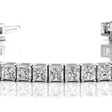 Multi-Diamond Square Link Fashion Bracelet