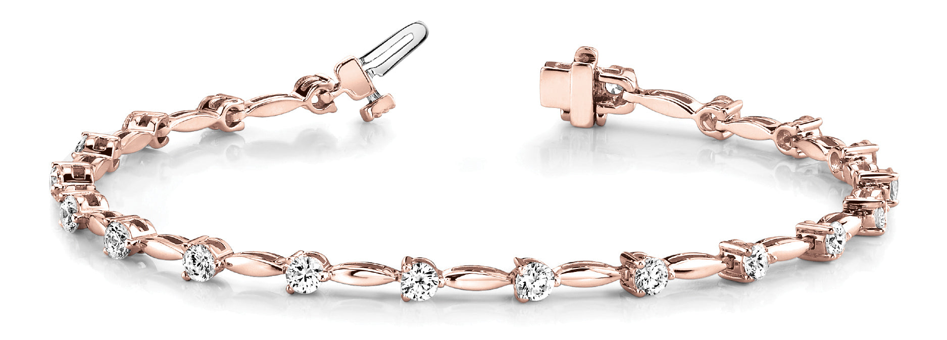 18K Rose Gold 1ctw Diamond Fashion Bracelet